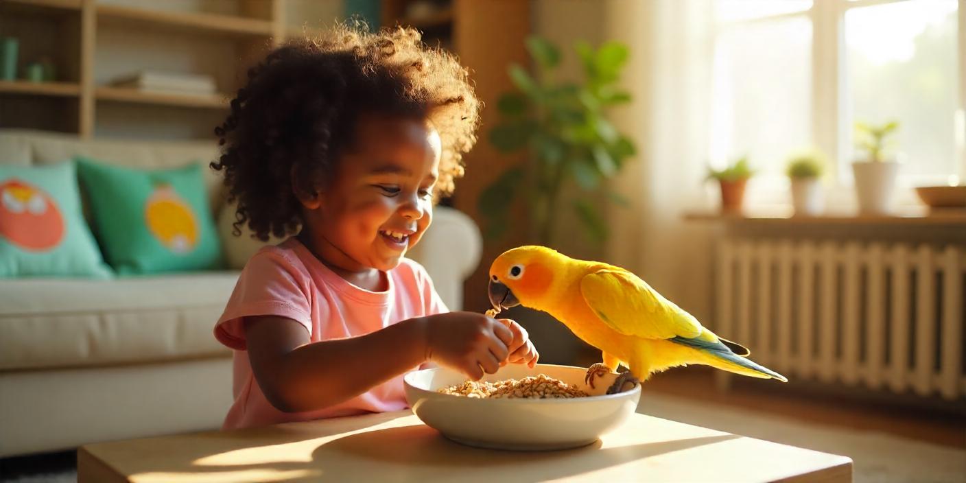 Cómo hacer que la hora de la comida sea más estimulante para tu loro.