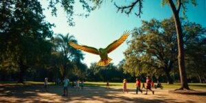 Las mejores áreas para que tu loro vuele al aire libre de forma segura.