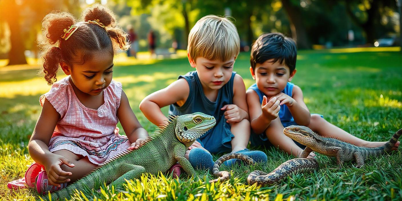 Consejos para enseñar a los niños la responsabilidad de cuidar reptiles.