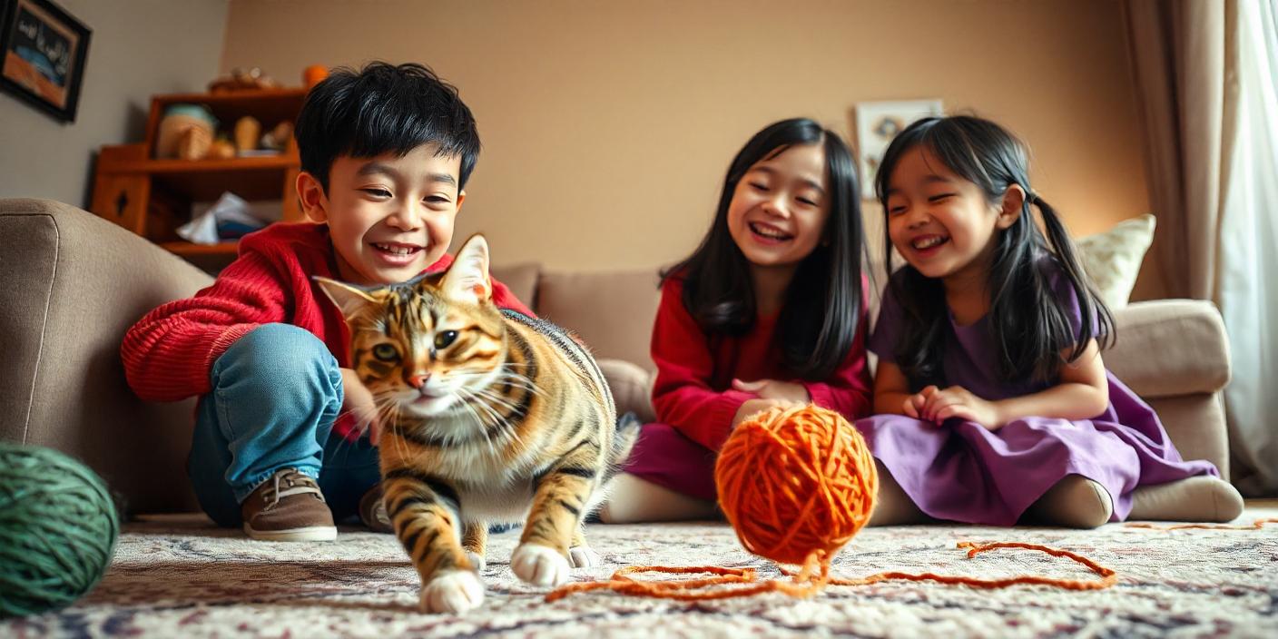 Cómo hacer que los niños se lleven bien con los gatos.